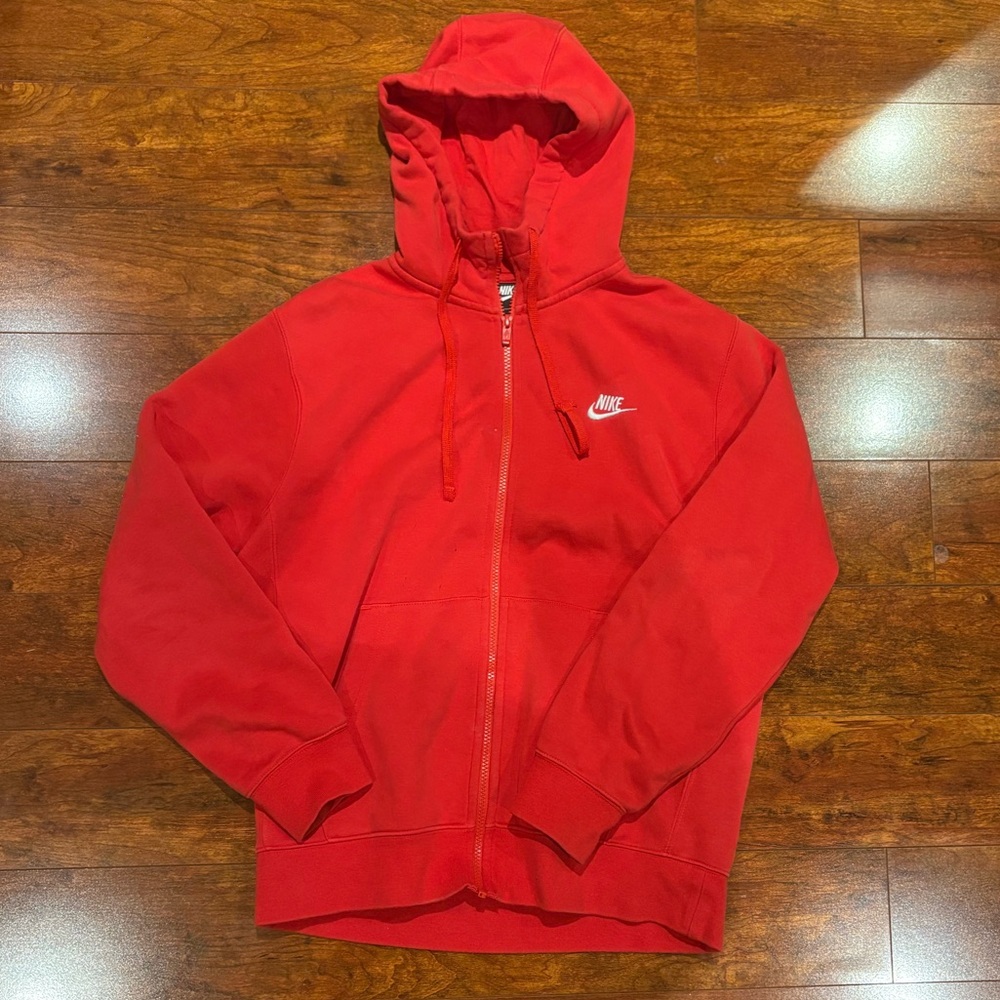 Nike Red Zip-Up Sweater